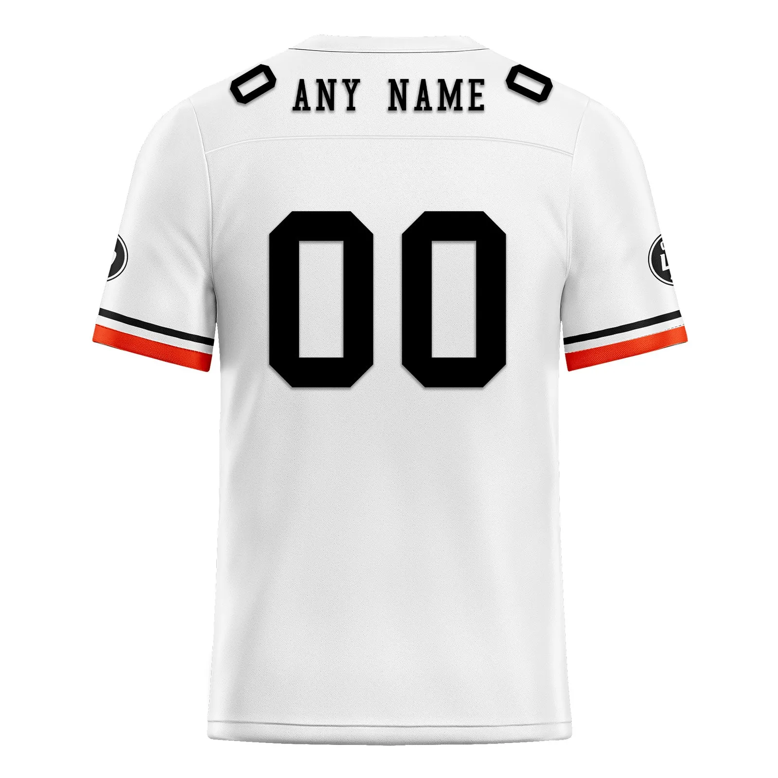 Custom White Orange Cleveland Football Jersey and Firesoul Sports Shoes Combo Offer Personalized Combo ZH-D020273-8