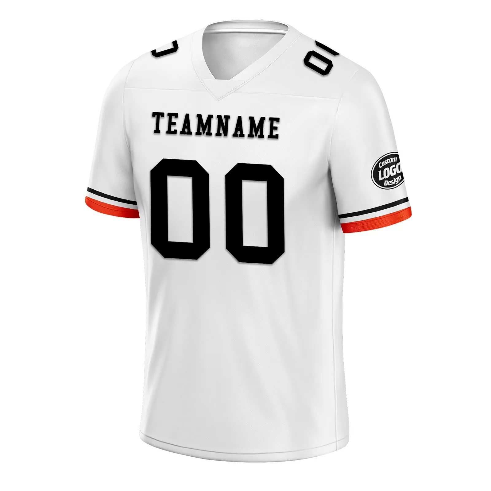 Custom White Orange Cleveland Football Jersey and Firesoul Sports Shoes Combo Offer Personalized Combo ZH-D020273-8