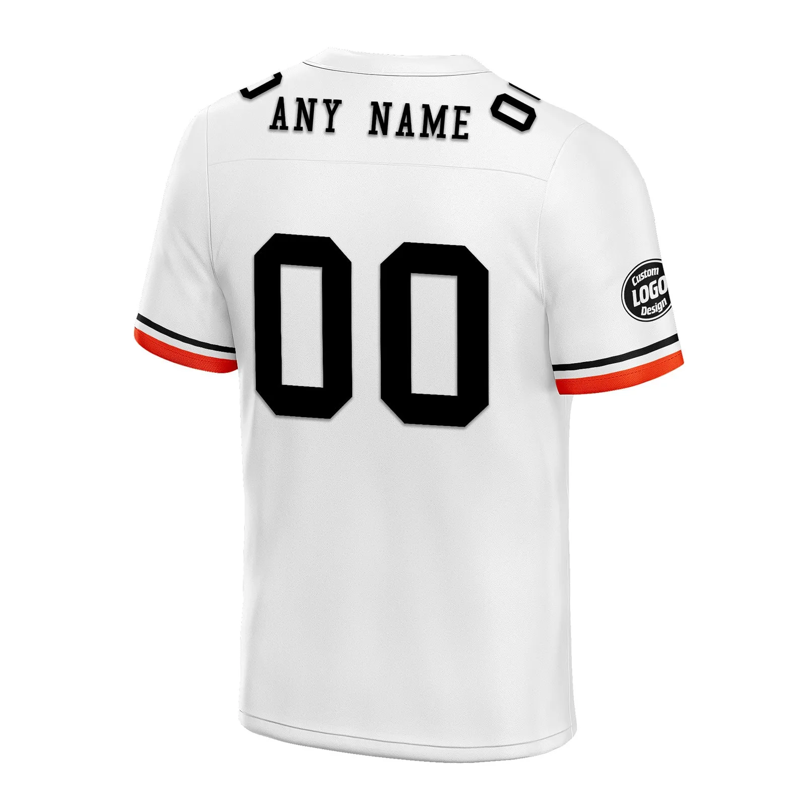 Custom White Orange Cleveland Football Jersey and Firesoul Sports Shoes Combo Offer Personalized Combo ZH-D020273-8