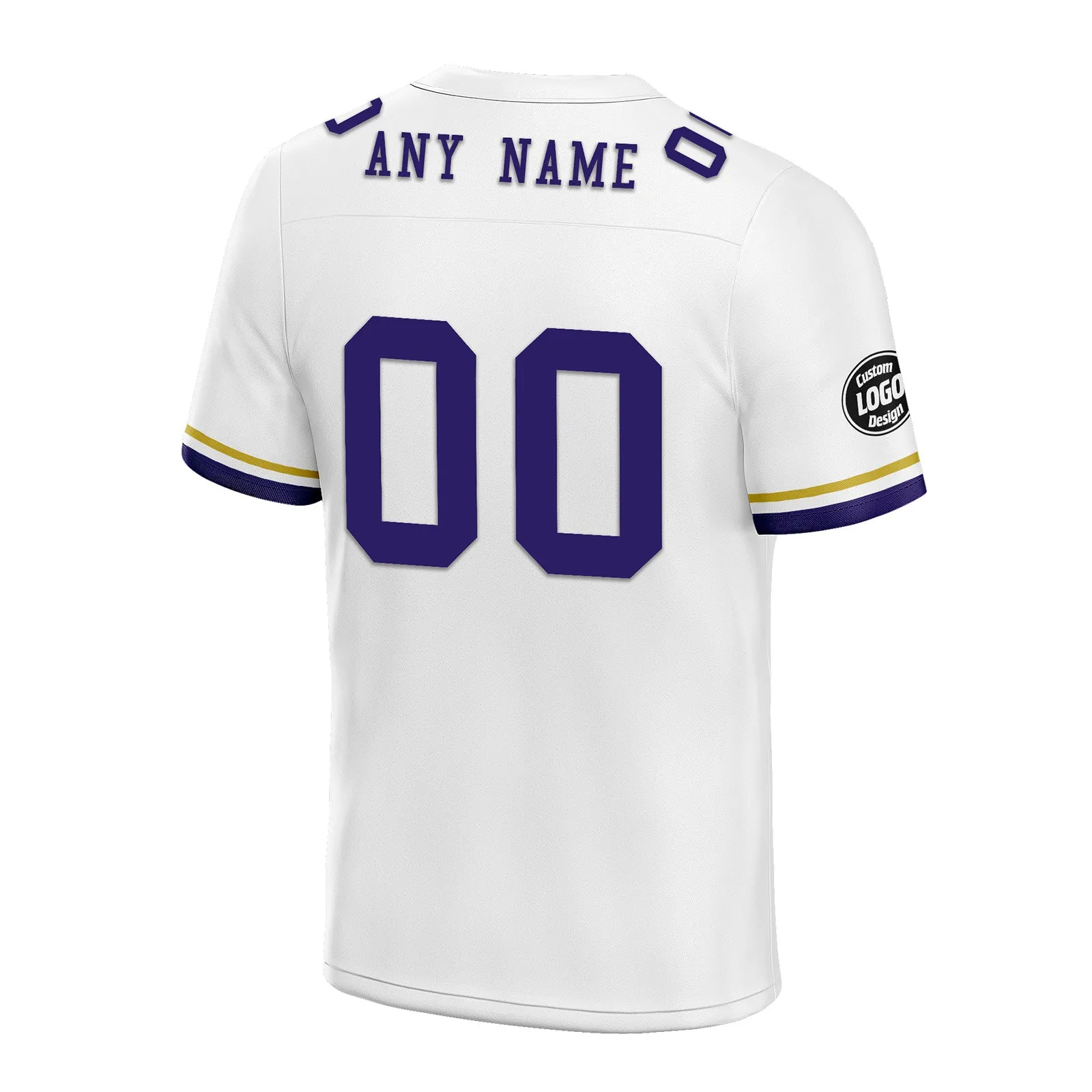 Custom White Purple Baltimore Football Jersey and Firesoul Sports Shoes Combo Offer Personalized Combo ZH-D020273-2