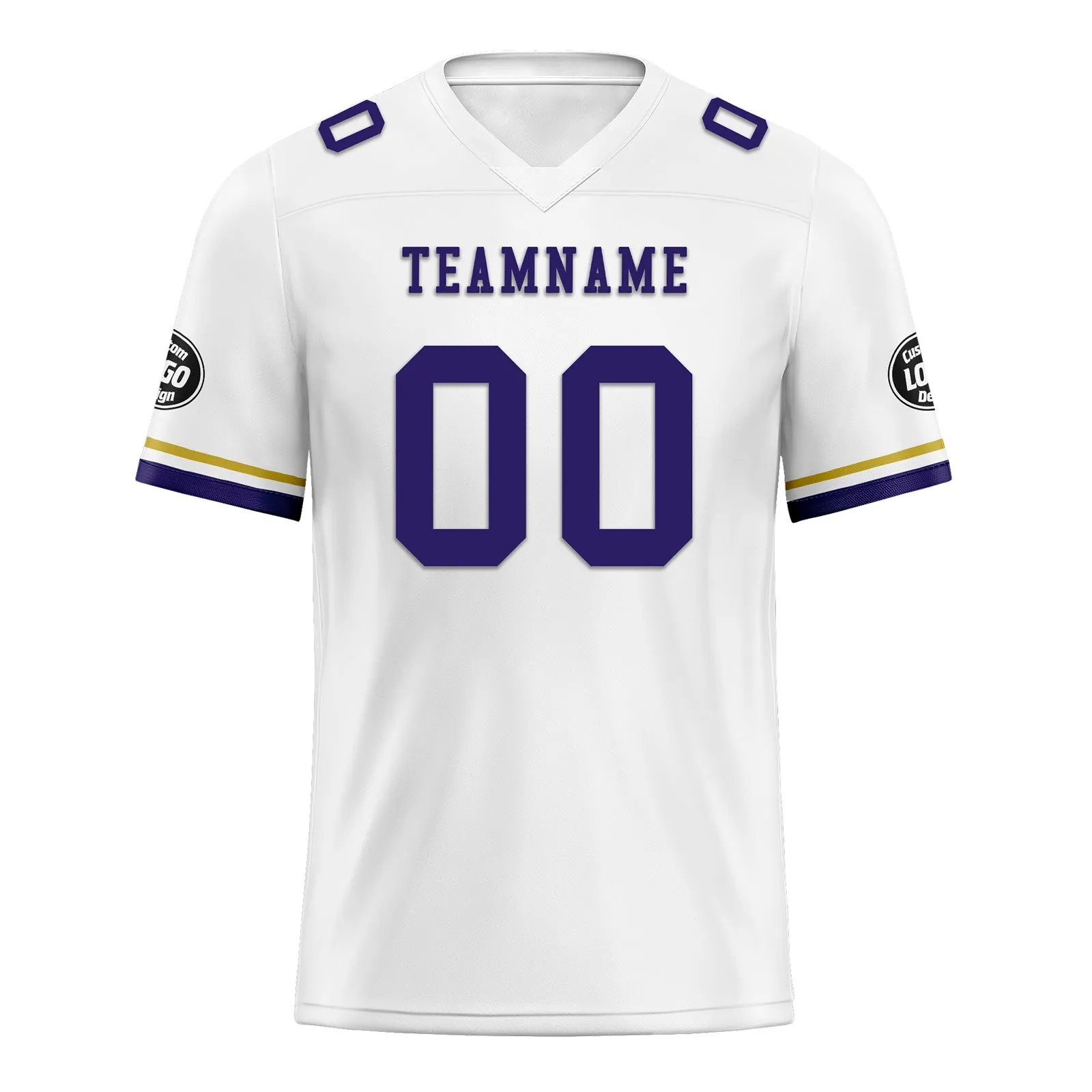 Custom White Purple Baltimore Football Jersey and Firesoul Sports Shoes Combo Offer Personalized Combo ZH-D020273-2