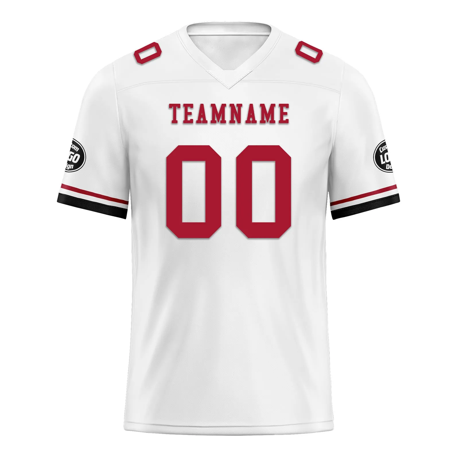 Custom White Red Black Atlanta Football Jersey and Firesoul Sports Shoes Combo Offer Personalized Combo ZH-D020273-3