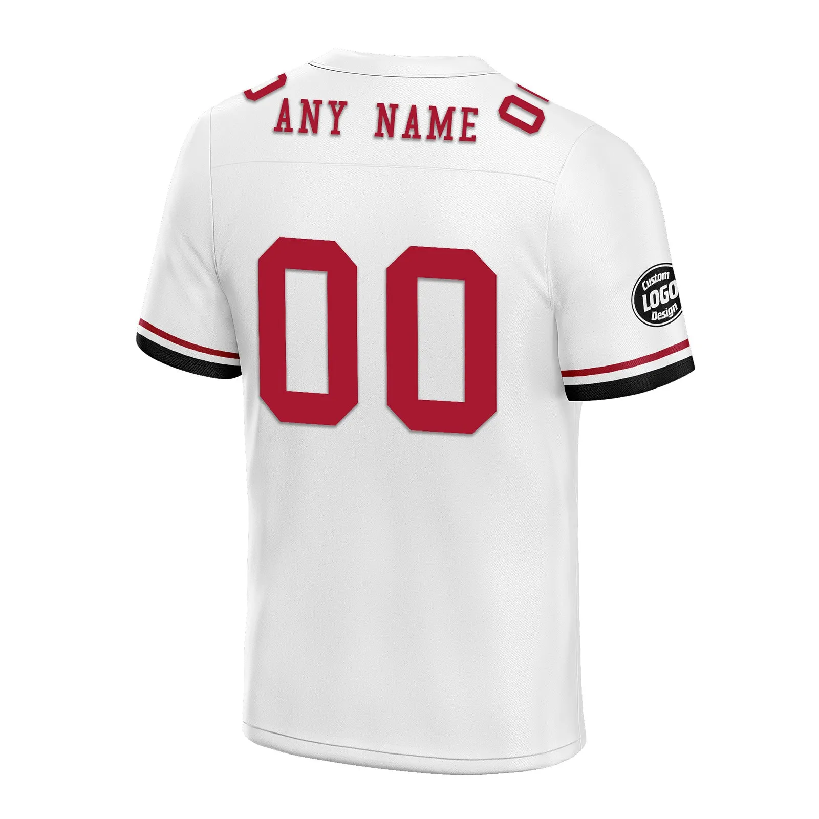 Custom White Red Black Atlanta Football Jersey and Firesoul Sports Shoes Combo Offer Personalized Combo ZH-D020273-3