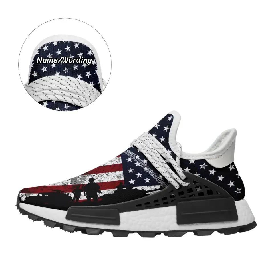 Customized Patriotic Shoes, Flyknit Sneaker, Casual Shoes for Men and Women, WH-23020016