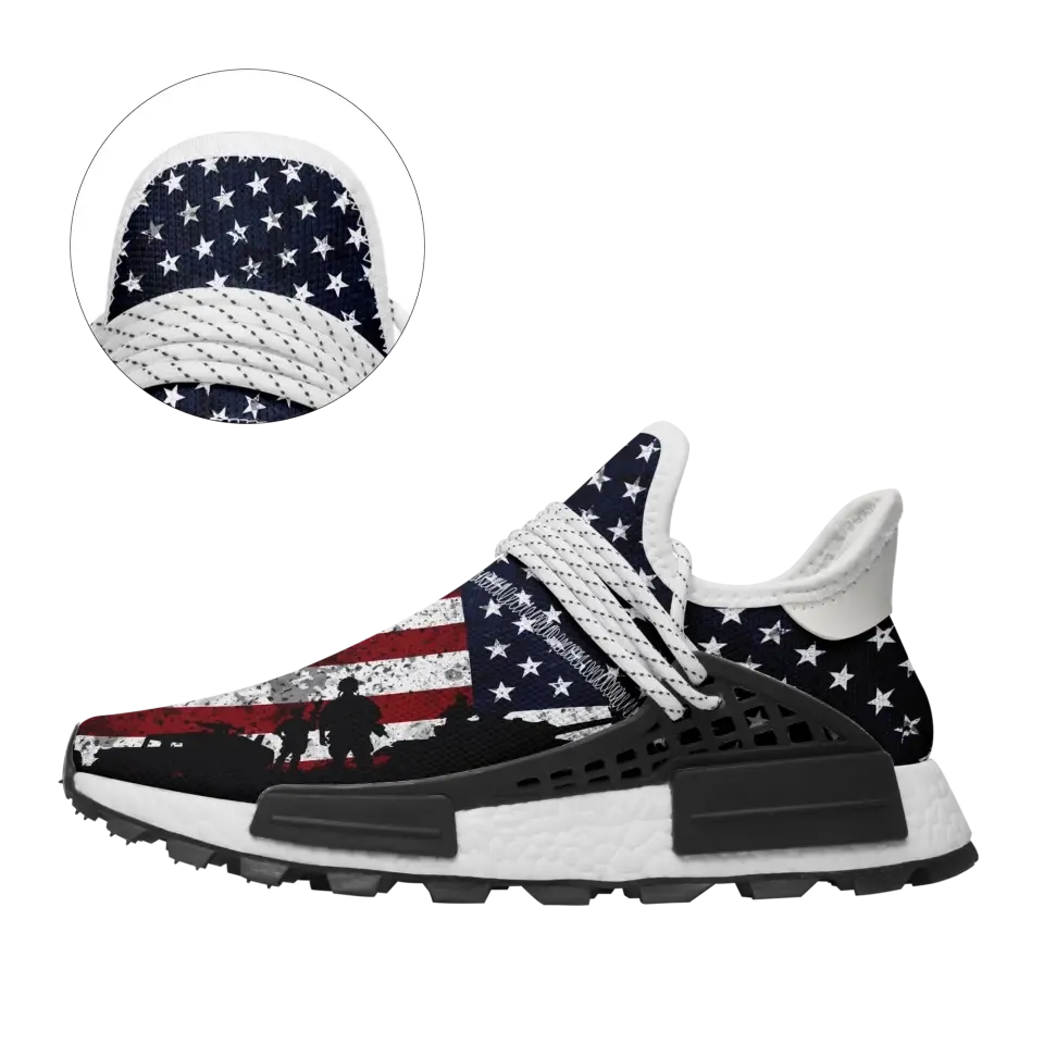 Customized Patriotic Shoes, Flyknit Sneaker, Casual Shoes for Men and Women, WH-23020016