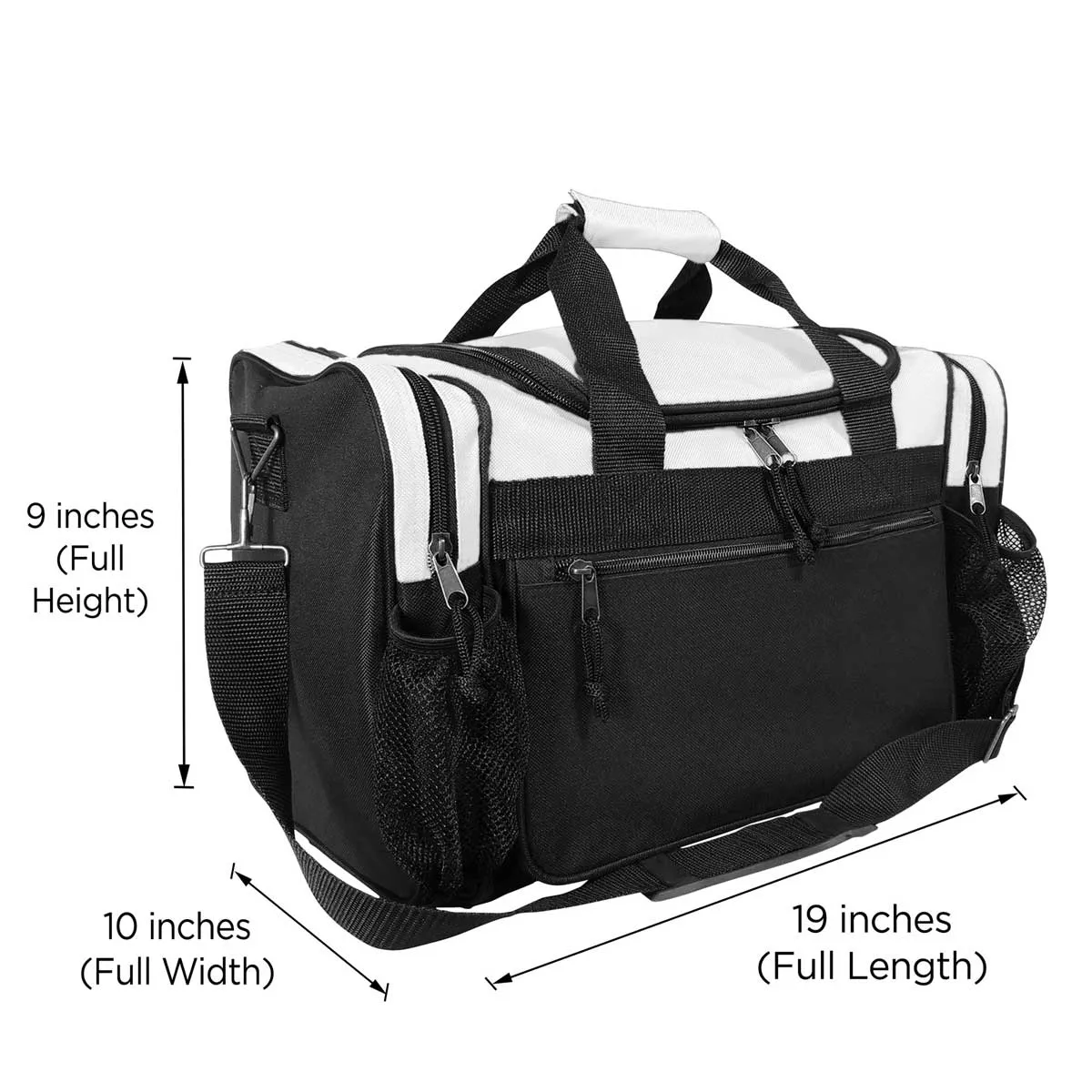 Dalix 17" Duffel Bag Dual Front Mesh Accessories Pockets