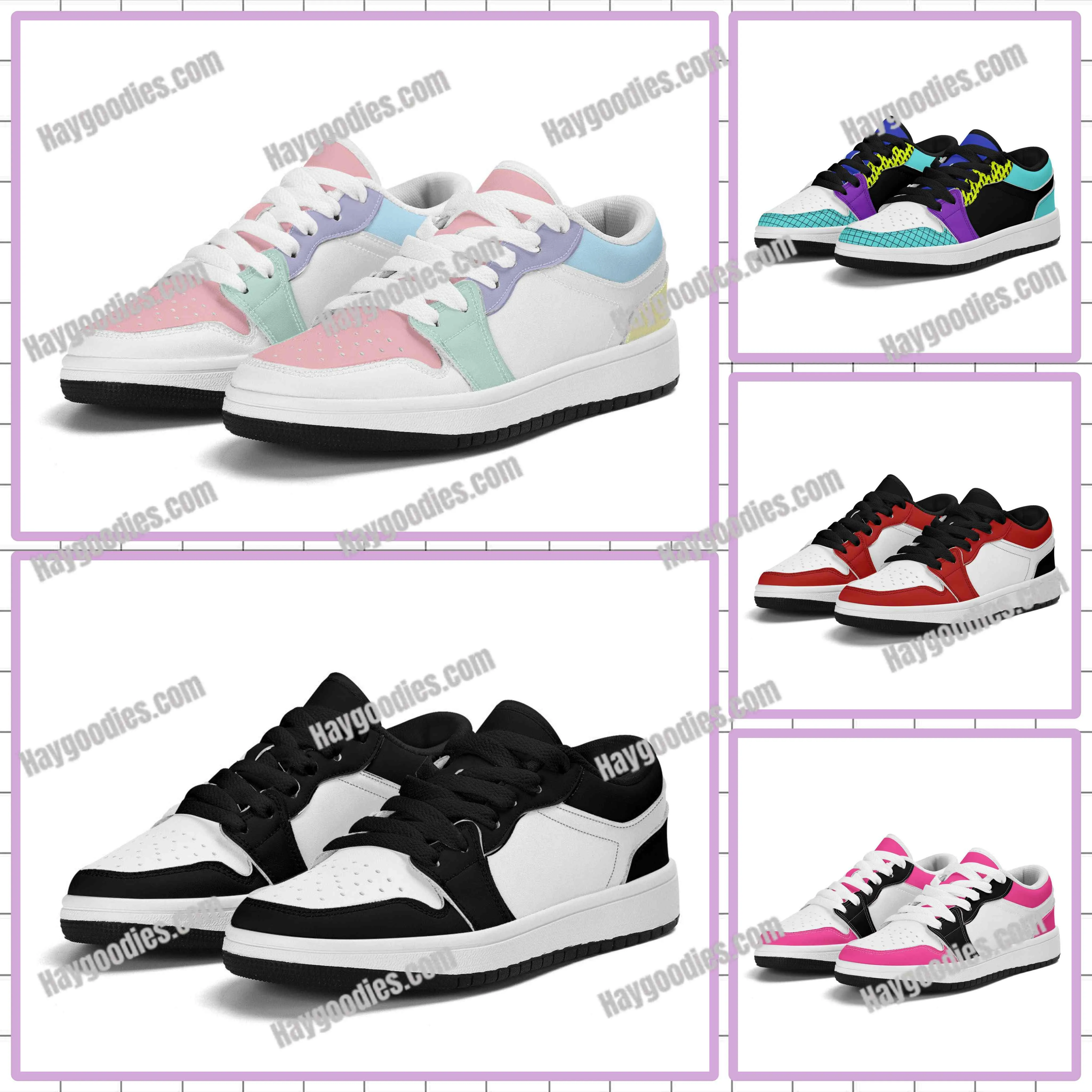 Design Your Own Kids Low-Top PU Leather Sneakers