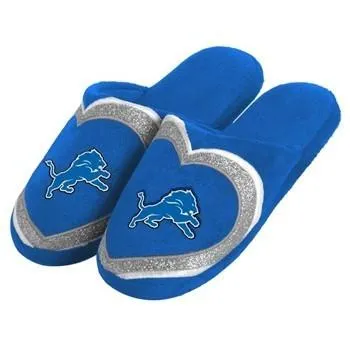 Detroit Lions Womens Glitter Slide Slipper