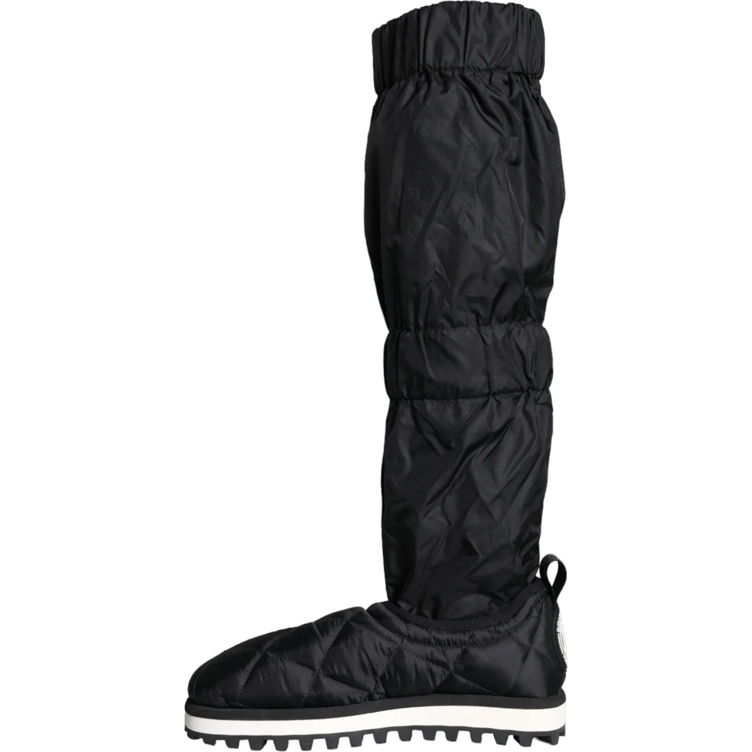 Dolce & Gabbana Black Quilted High Top Boots Sneakers Shoes