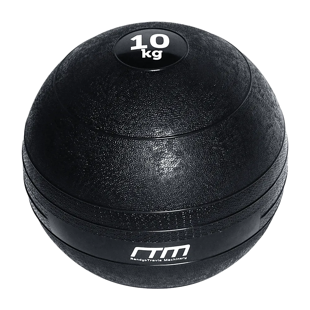 Durable 10kg No Bounce Slam Ball, Black for CrossFit, MMA