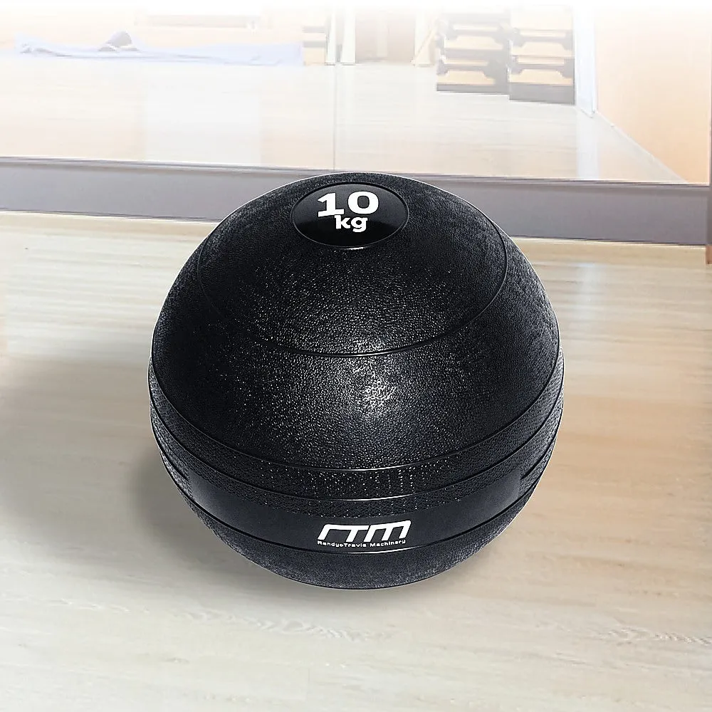 Durable 10kg No Bounce Slam Ball, Black for CrossFit, MMA