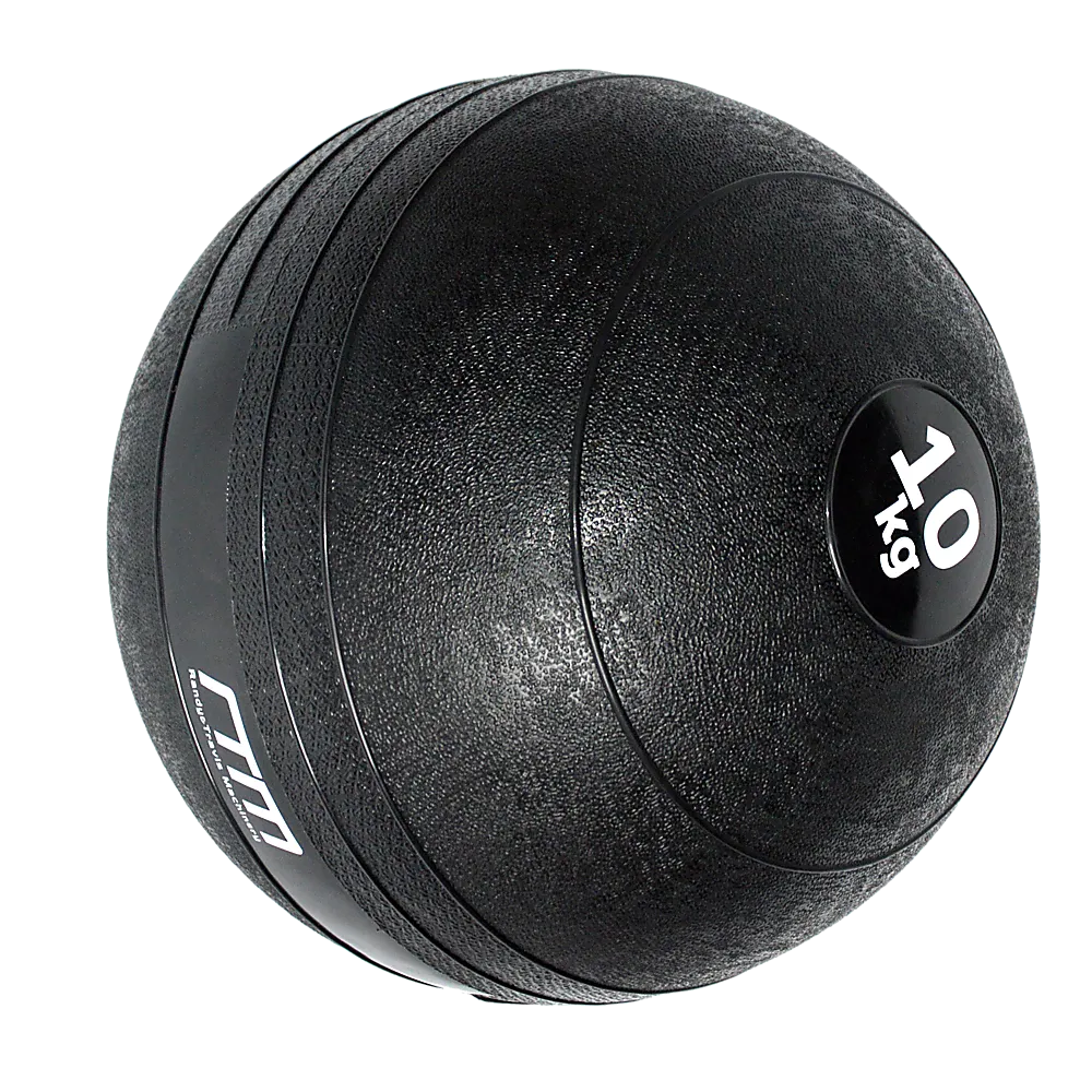 Durable 10kg No Bounce Slam Ball, Black for CrossFit, MMA