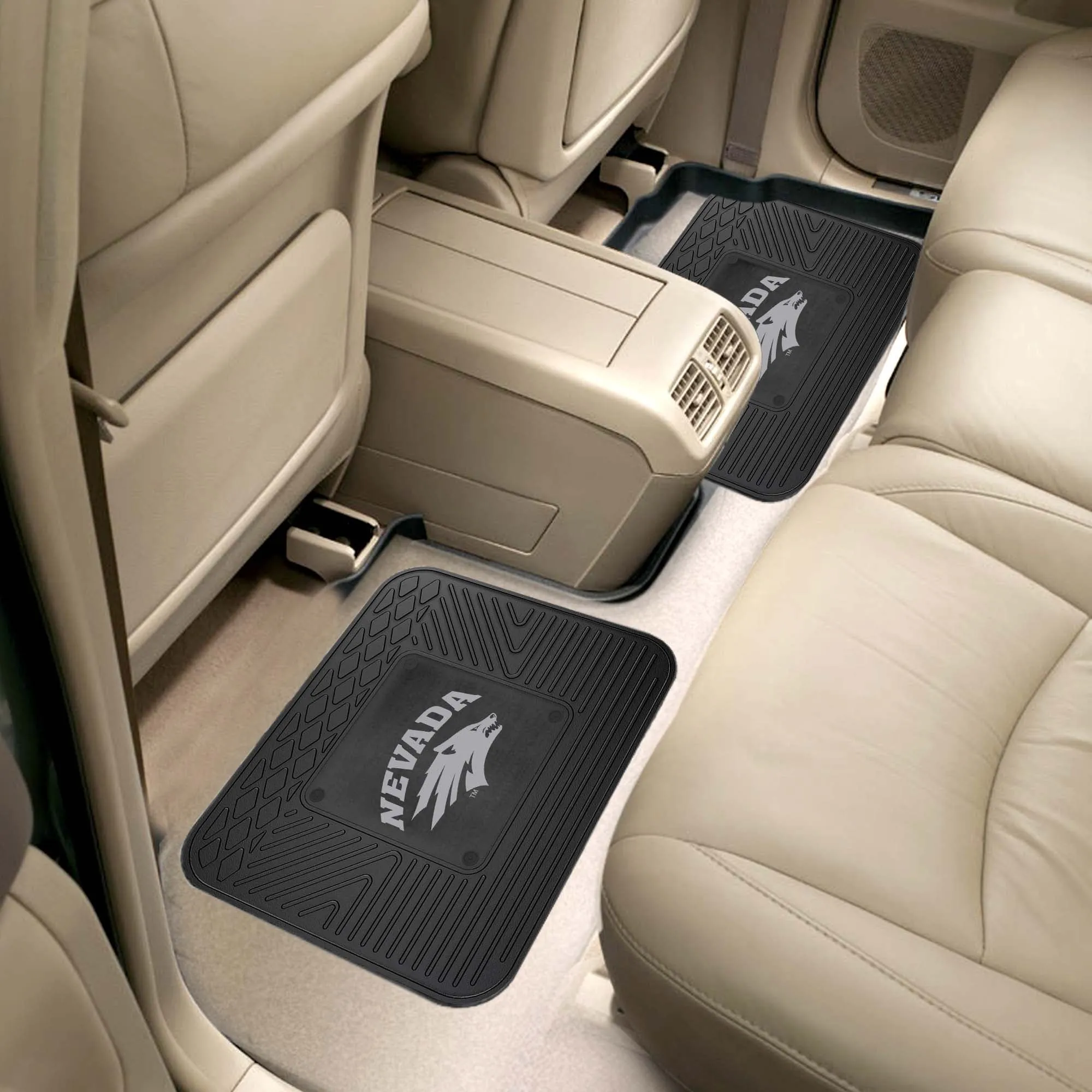 Fanmats Nevada Wolfpack Back Seat Car Utility Mats - 2 Piece Set