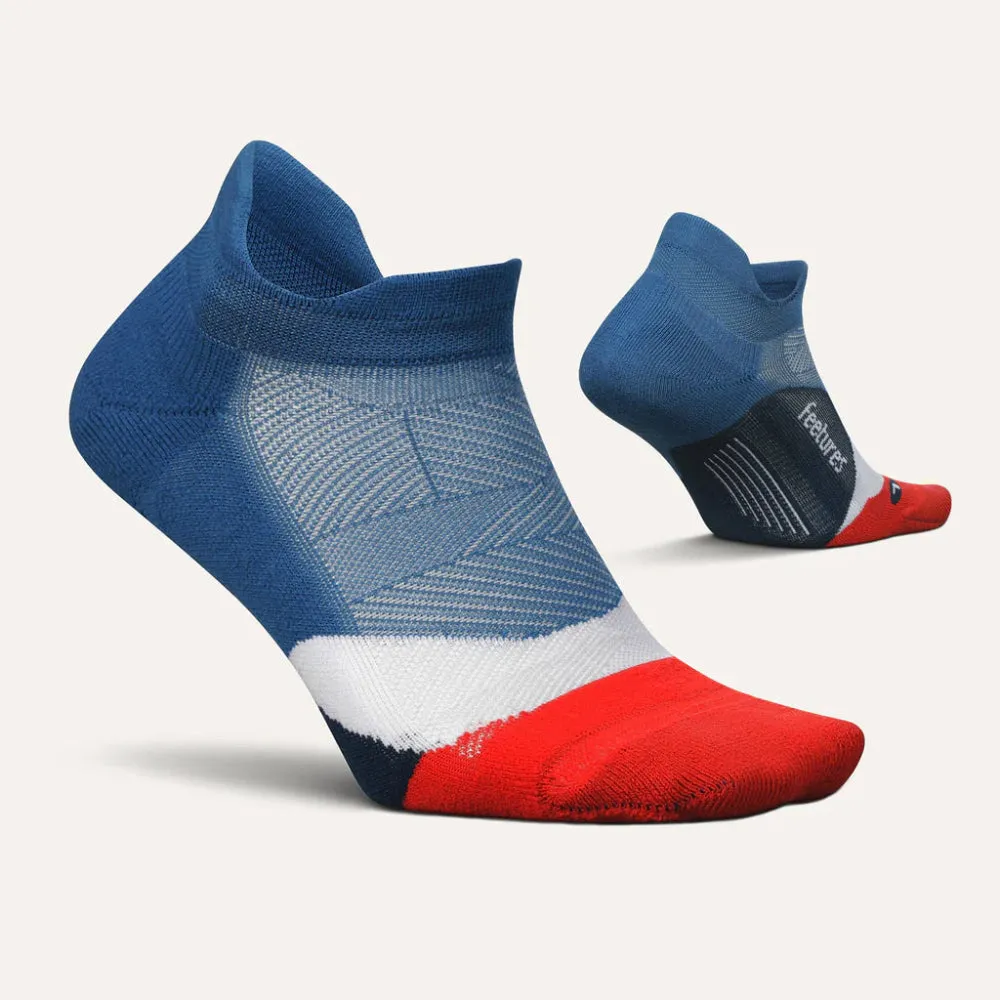 Feetures Elite Light Cushion No Show Tab Socks - Atmospheric Blue