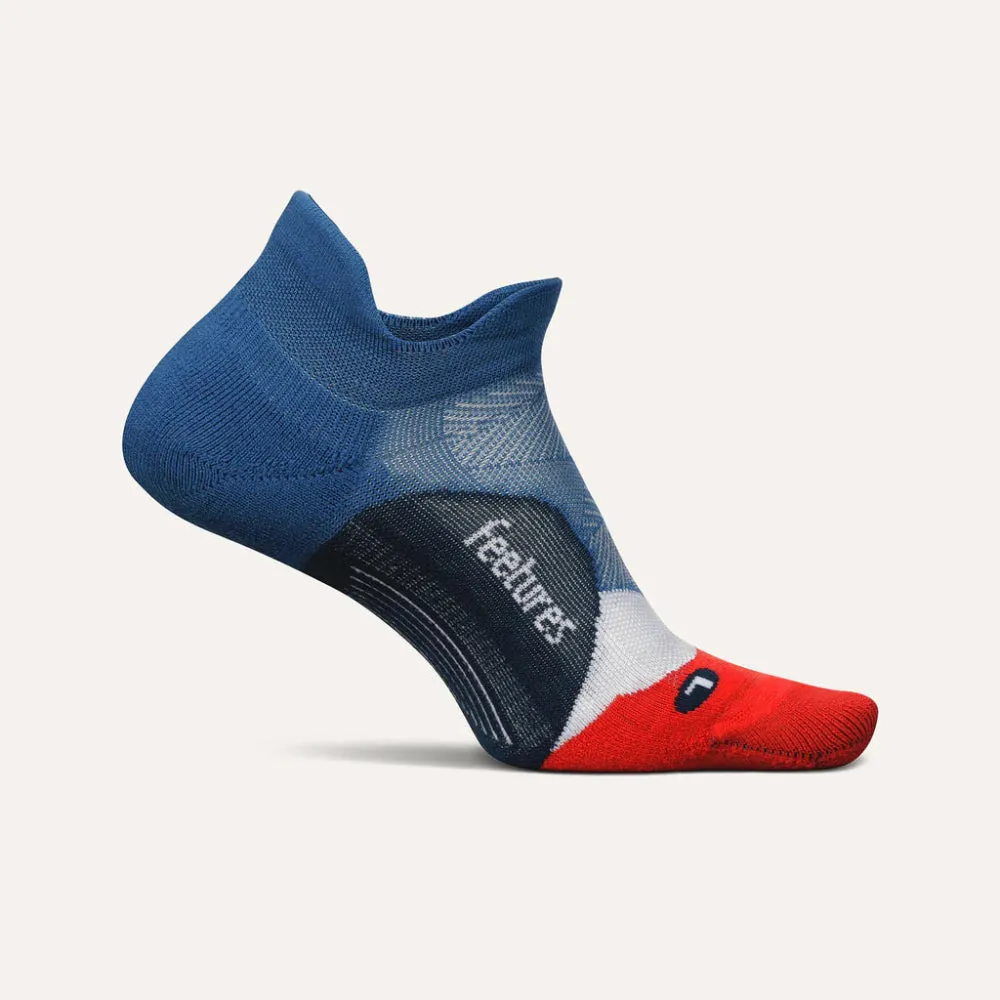 Feetures Elite Light Cushion No Show Tab Socks - Atmospheric Blue