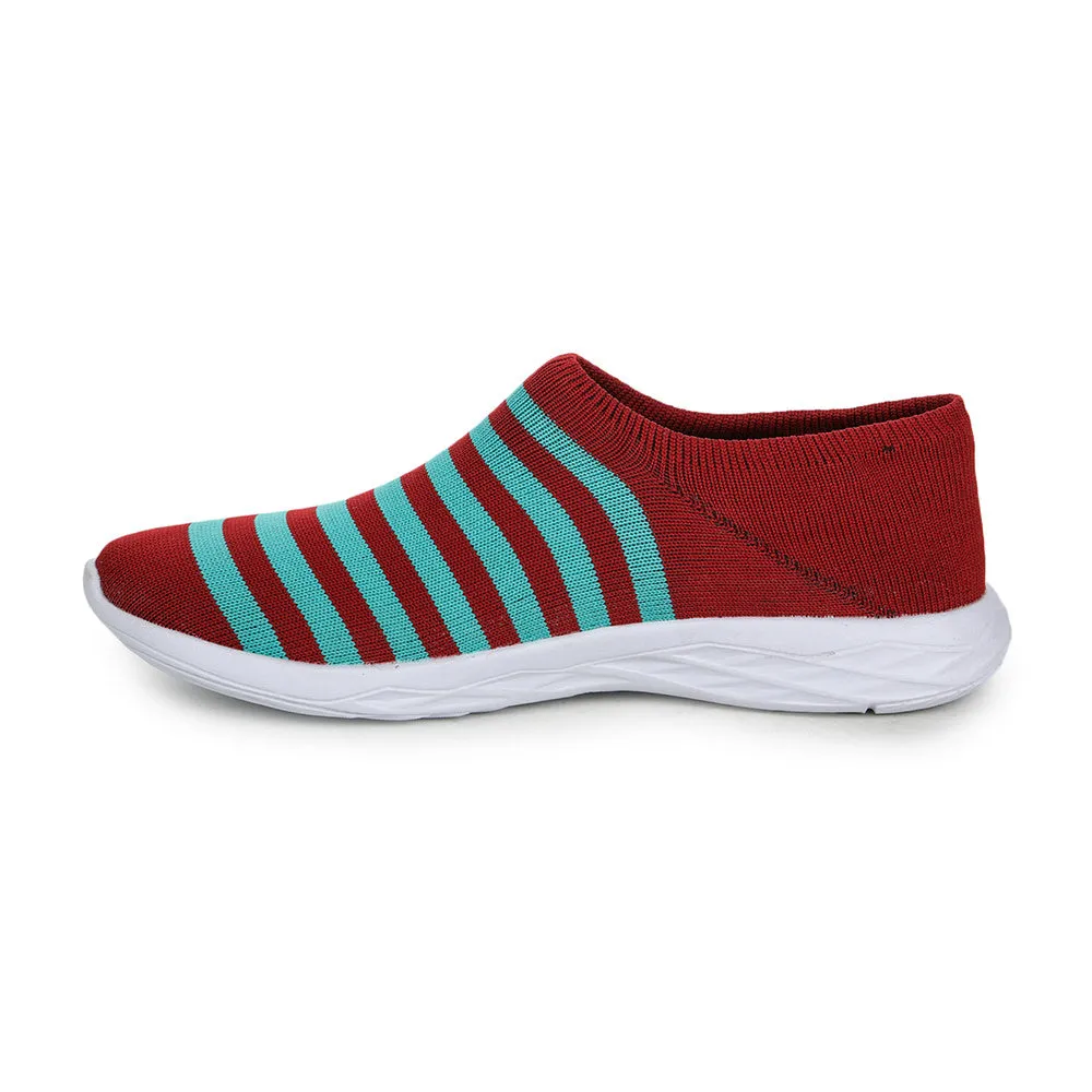 Force 10 Casual Maroon Non Lacing Shoes For Women CARLI By Liberty