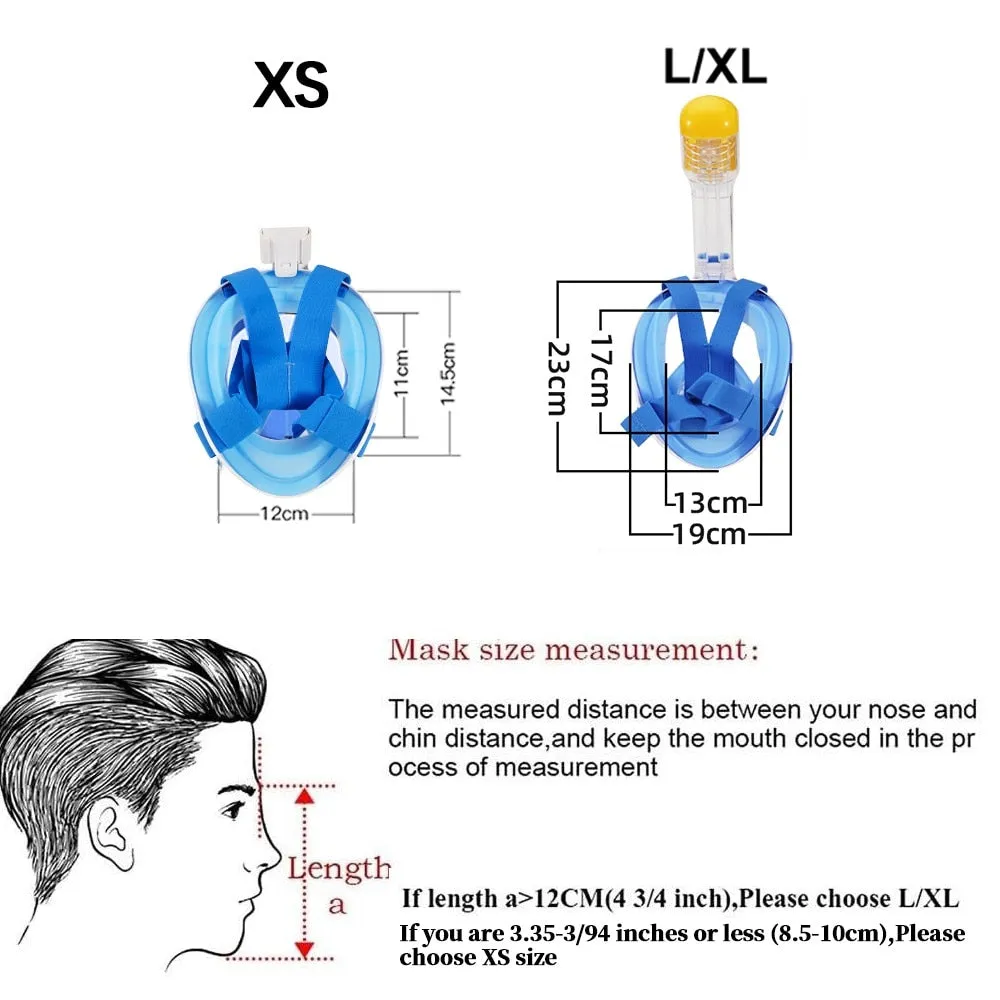 Full Face Snorkel Mask Wide View