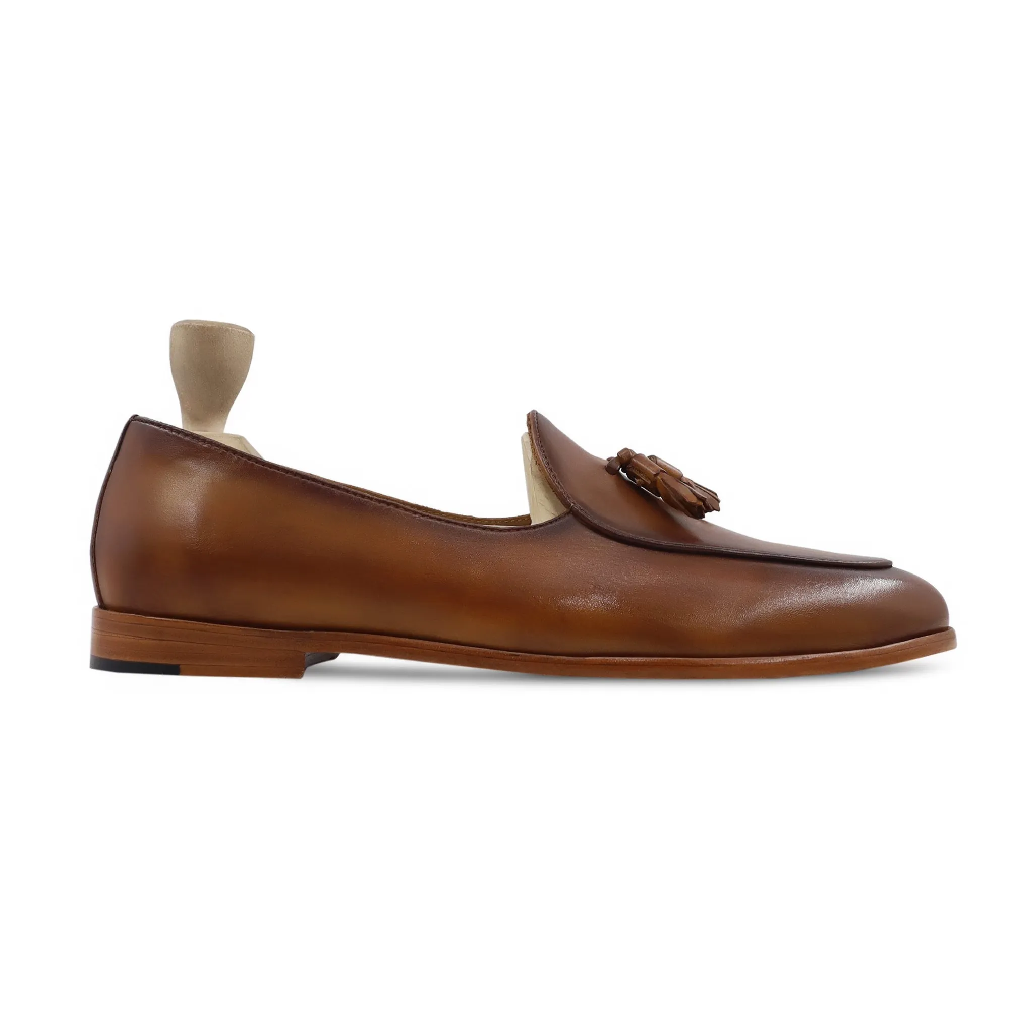 Galatsi - Men's Light Brown Calf Leather Loafer