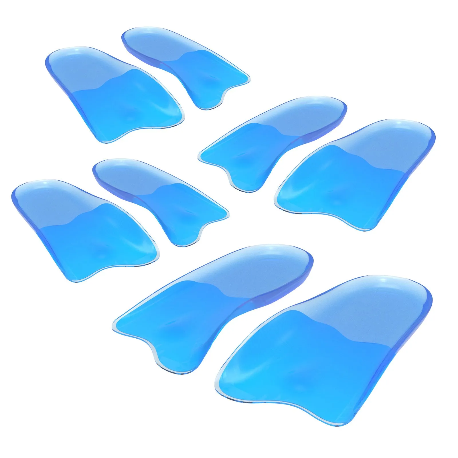 Gel Arch Support Insoles, Shock Absorption, 4 Pairs - BIBAL