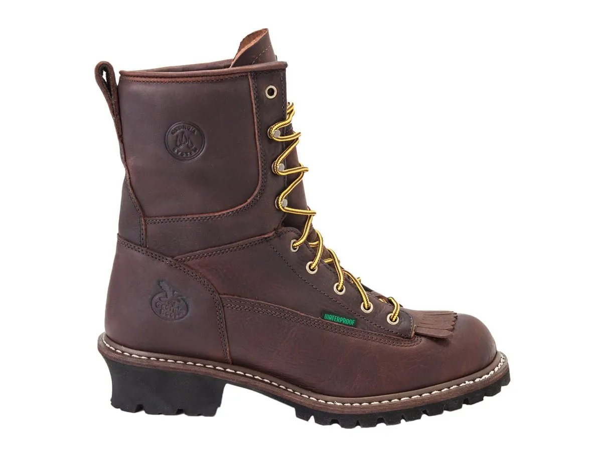 Georgia Mens Chocolate Leather WP ST EH Logger Boots