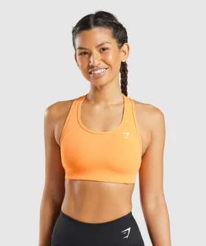 Gymshark Essential Racer Back Sports Bra - Apricot Orange