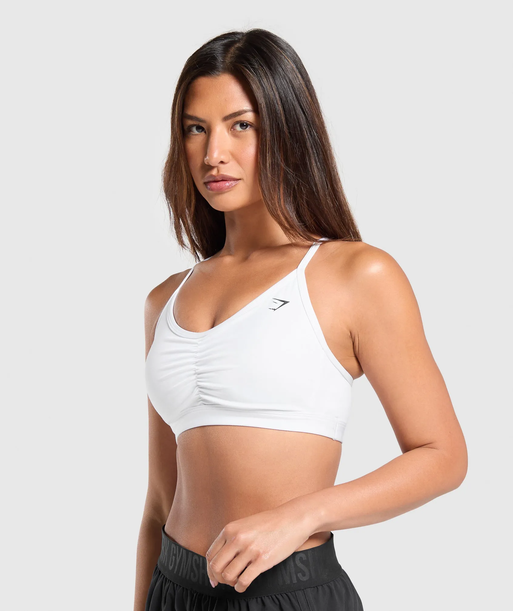 Gymshark Ruched Sports Bra - White