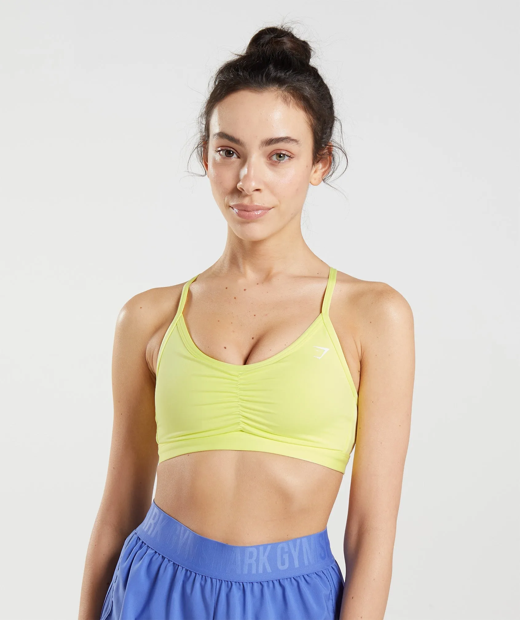 Gymshark Ruched Training Sports Bra - Firefly Green