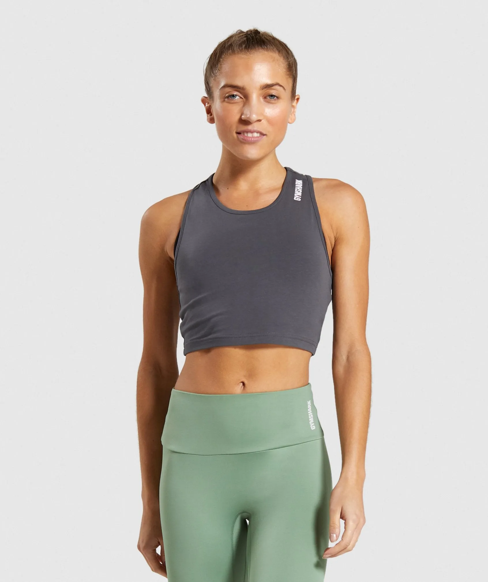 Gymshark Training Cropped Vest - Charcoal