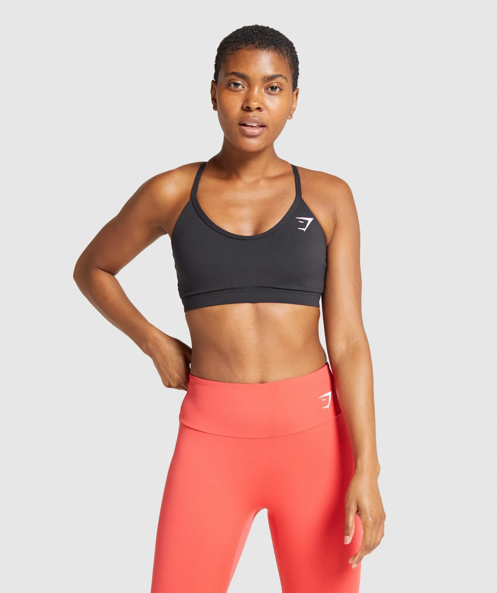 Gymshark V Neck Training Sports Bra - Black