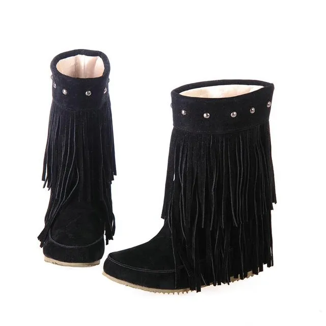 Half Knee High Rivet Decoration Boots