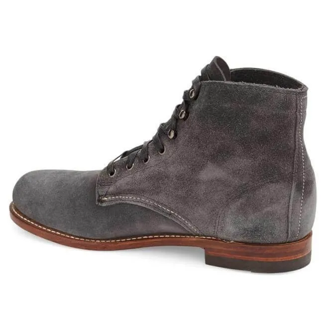 Handmade Ankle Gray Suede Chukka Lace Up Men's Boot