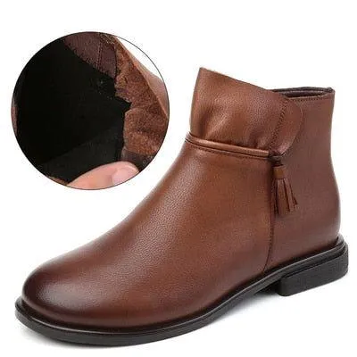 Handmade Leather Ankle Boots GCSV13 - Soft Women's Casual Shoes