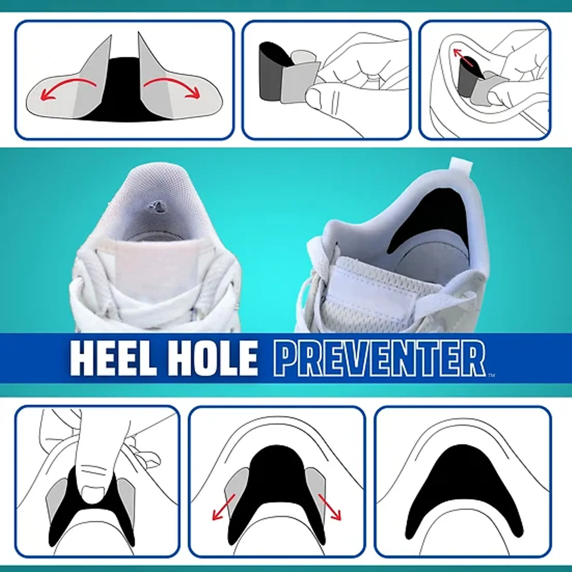 HEEL HOLE PREVENTER