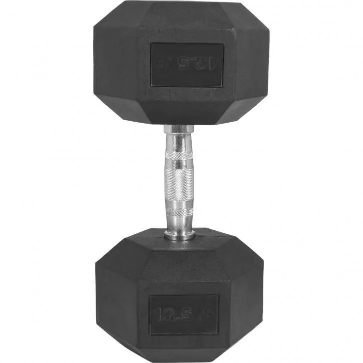 Hex Rubber Dumbbell 12.5KG