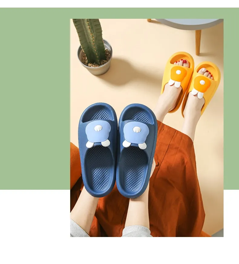 Hnzxzm Ladies Indoor Bathroom Slippers Summer Swimming Pool Gym EVA Soft Shoes Leisure Men Anti-slip Thick Platform Sandals