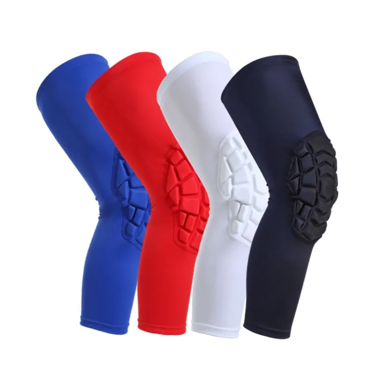 Hot Pressed Honeycomb Knee Pads Basketball Climbing Sports Knee Pads Protective Gear, Specification: L (Black)