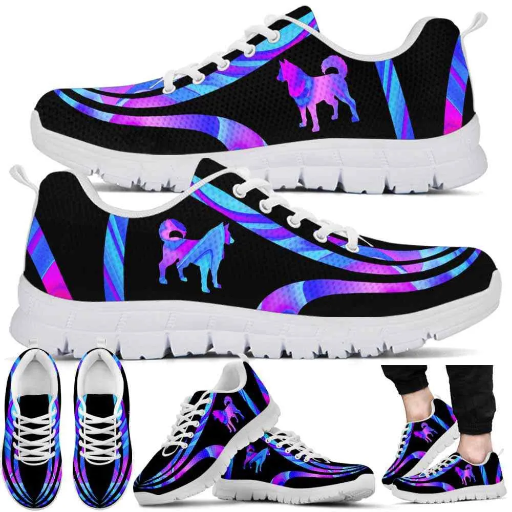 Husky Sneaker, Husky Dog Lovers Sneakers Gym Running Shoes Gift Women Men, Husky Shoes