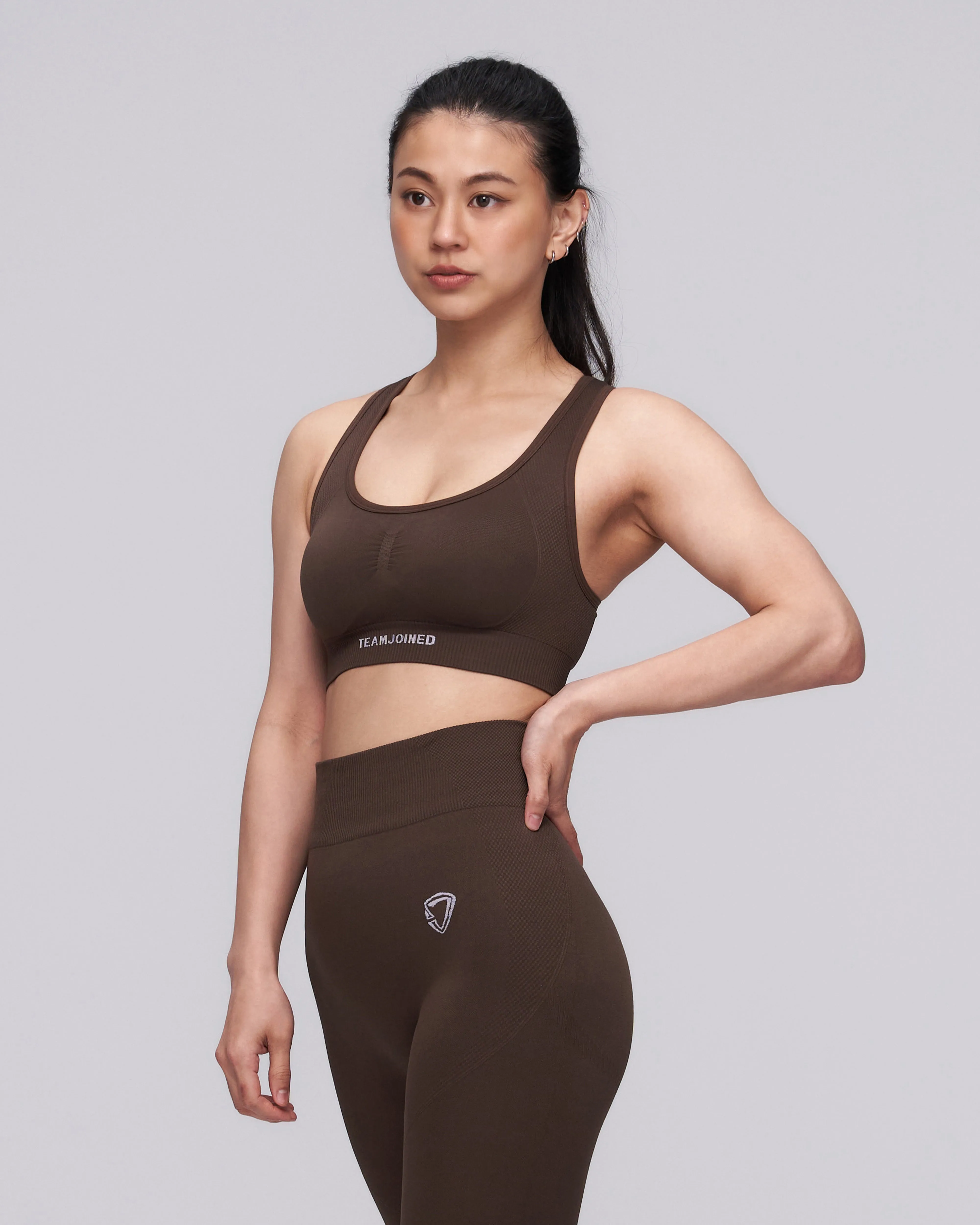 Jacquard Racerback Seamless Sports Bra