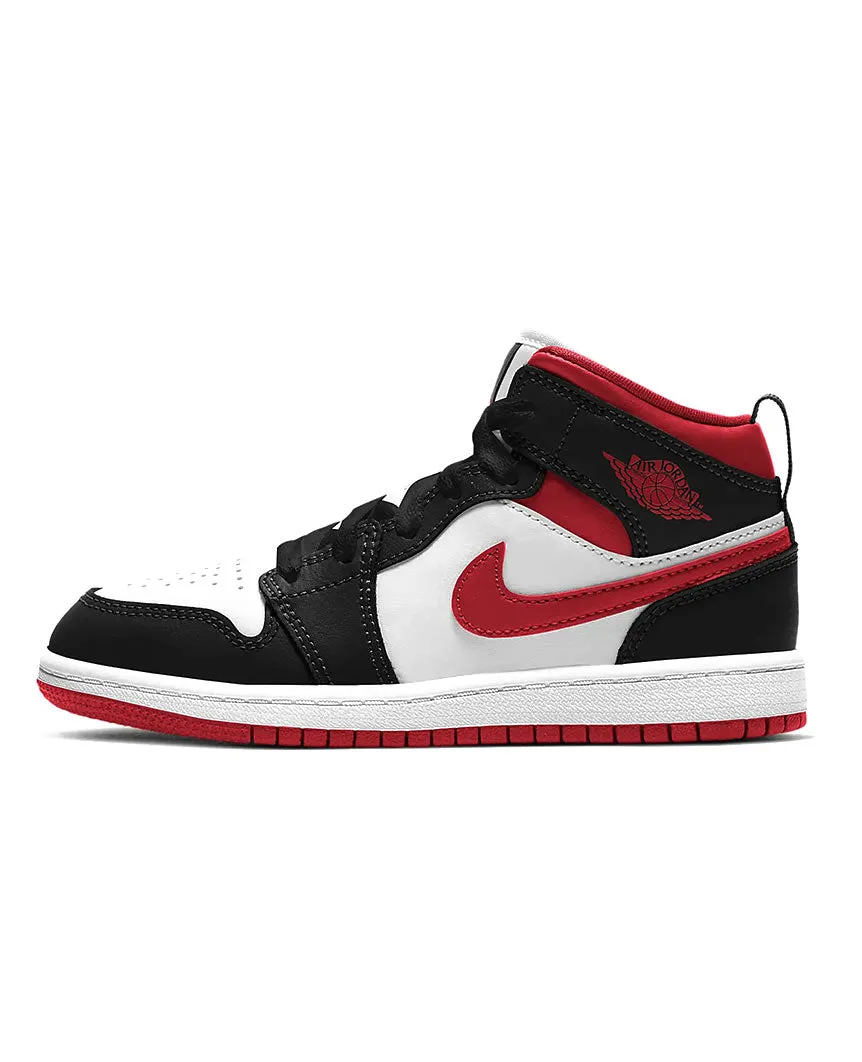 Jordan 1 Mid (PS) Kids White Gym Red