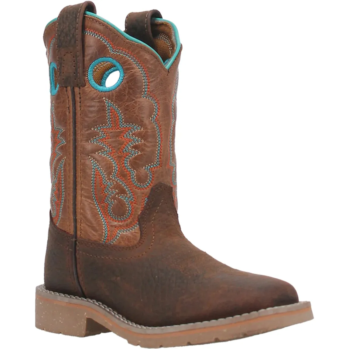 Kid's Dan Post Rye Brown Square Toe Boot