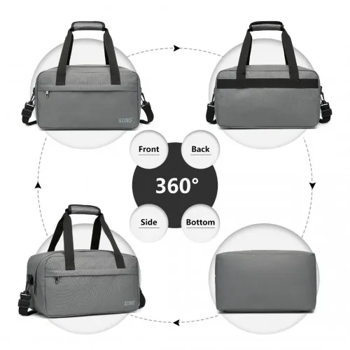 Kono Lightweight Multi Purpose Unisex Sports Travel Duffel Bag - Grey | Durable & Stylish