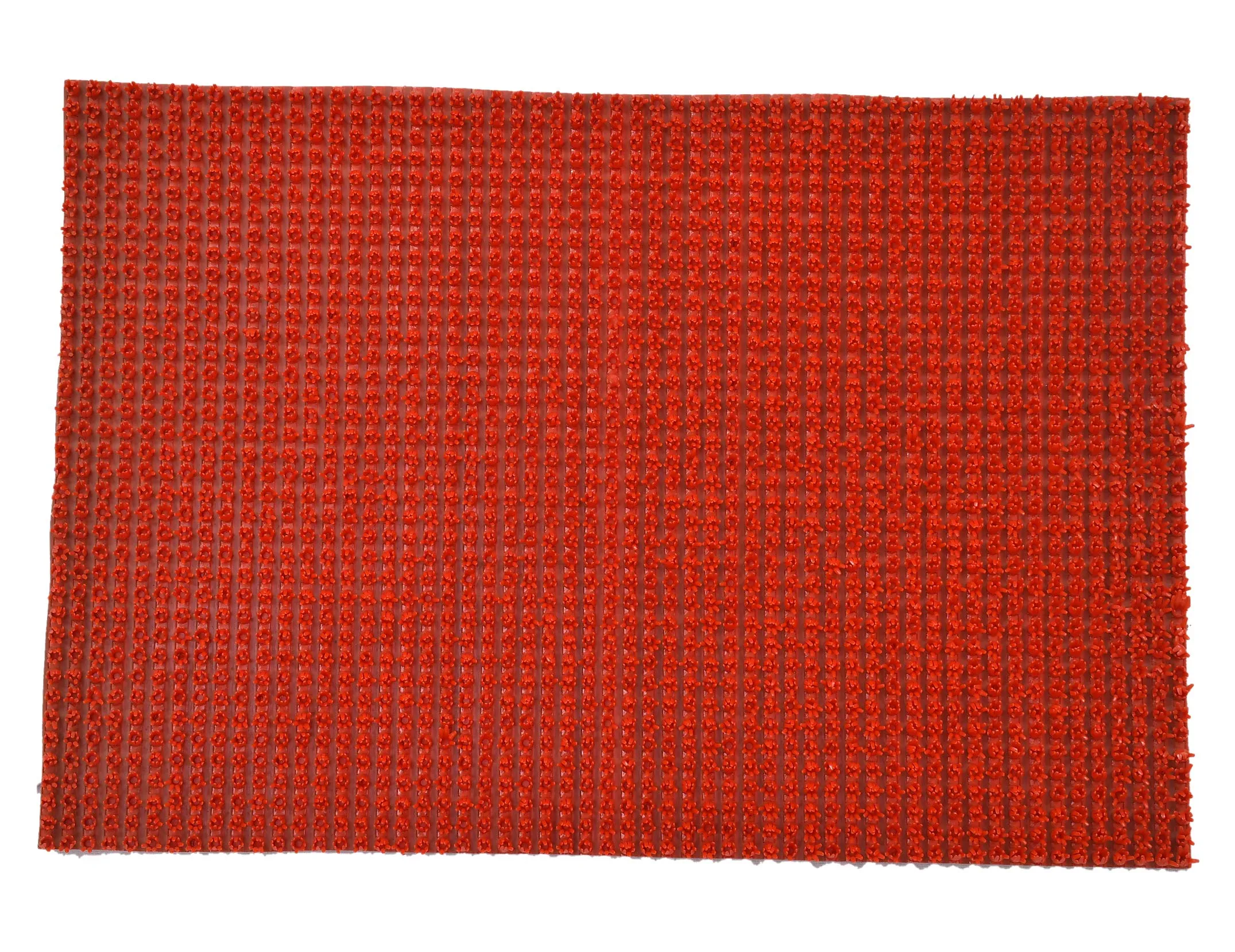 Kuber Industries PVC Thick Door mat Dirt Rub Off Clean/Thorn Door mat dust Remover Footwear for Offices, Hotel, Restaurant, Home, Shop(Red)-KUBMART3284_KUBMART03284