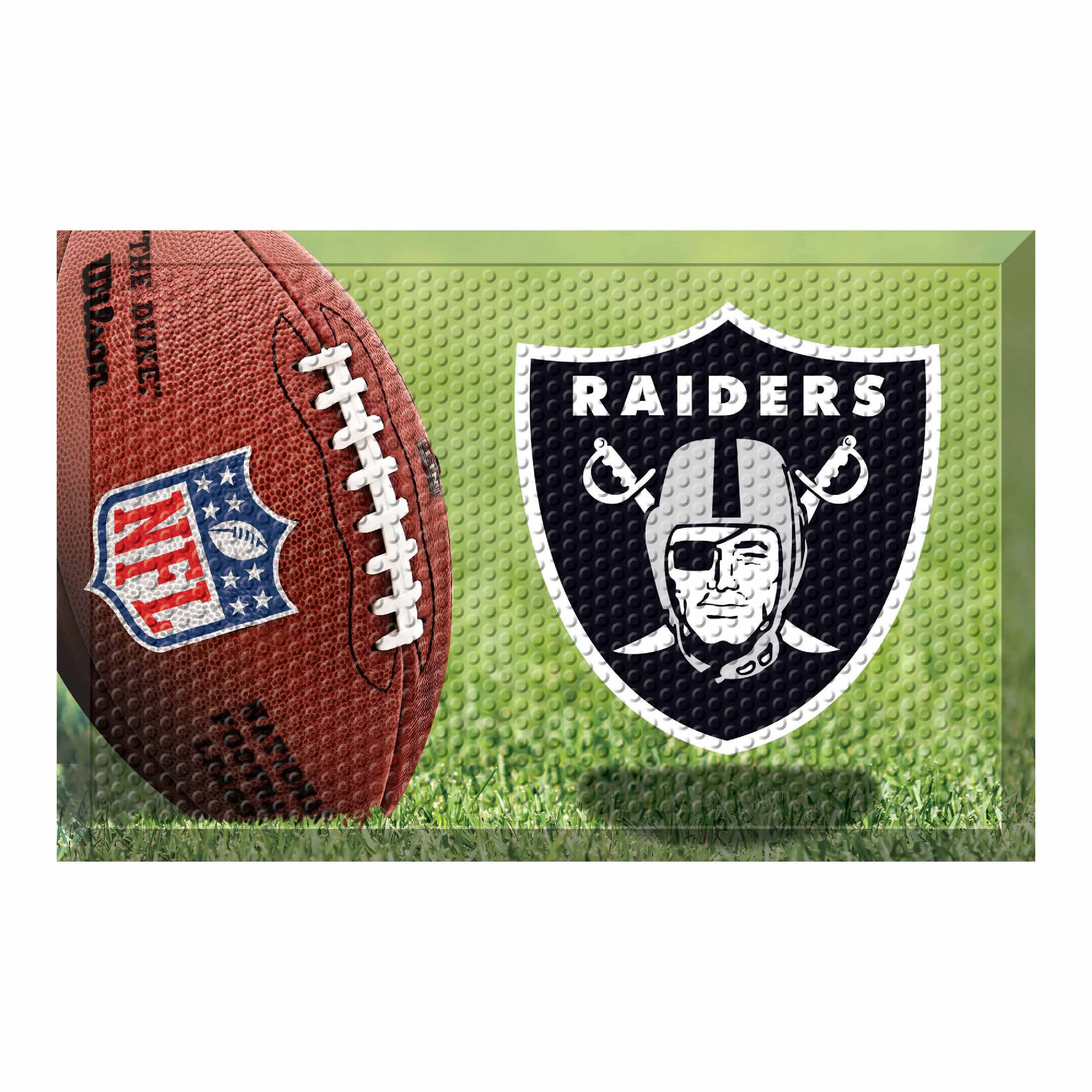 Las Vegas Raiders Rubber Scraper Door Mat