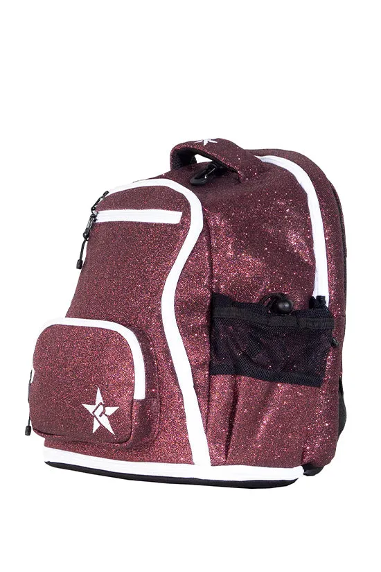 Maroon Rebel Baby Dream Bag with White Zipper