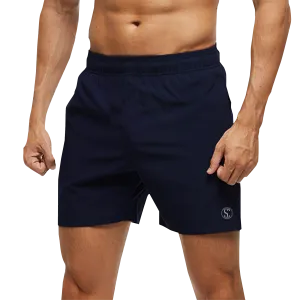 Men's Blue Cotton Gym Shorts