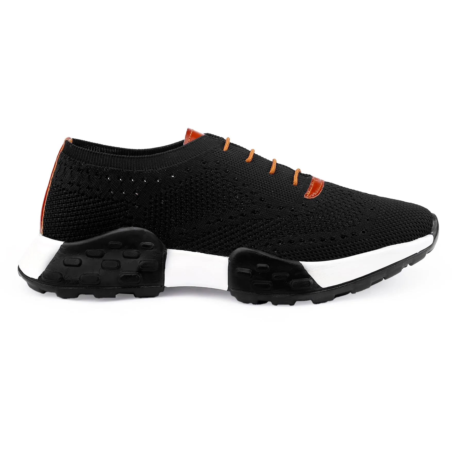 Men's Knitted Upper Casual Brogues Lace-Up Shoes