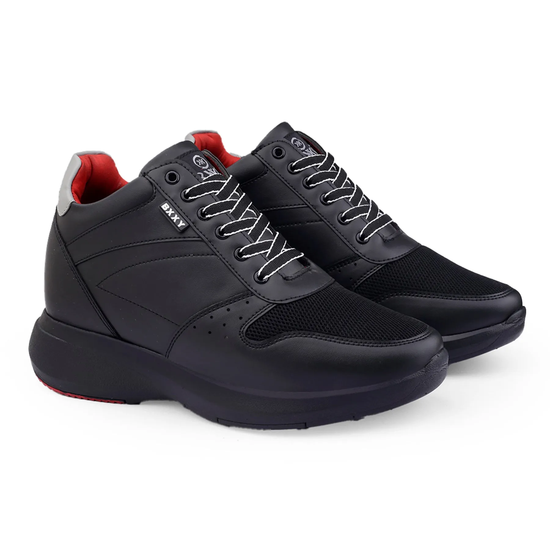 Men's Latest 3.5 Inch Hidden Height Increasing Casual Sneaker And Party Wear Lace-Up Shoes