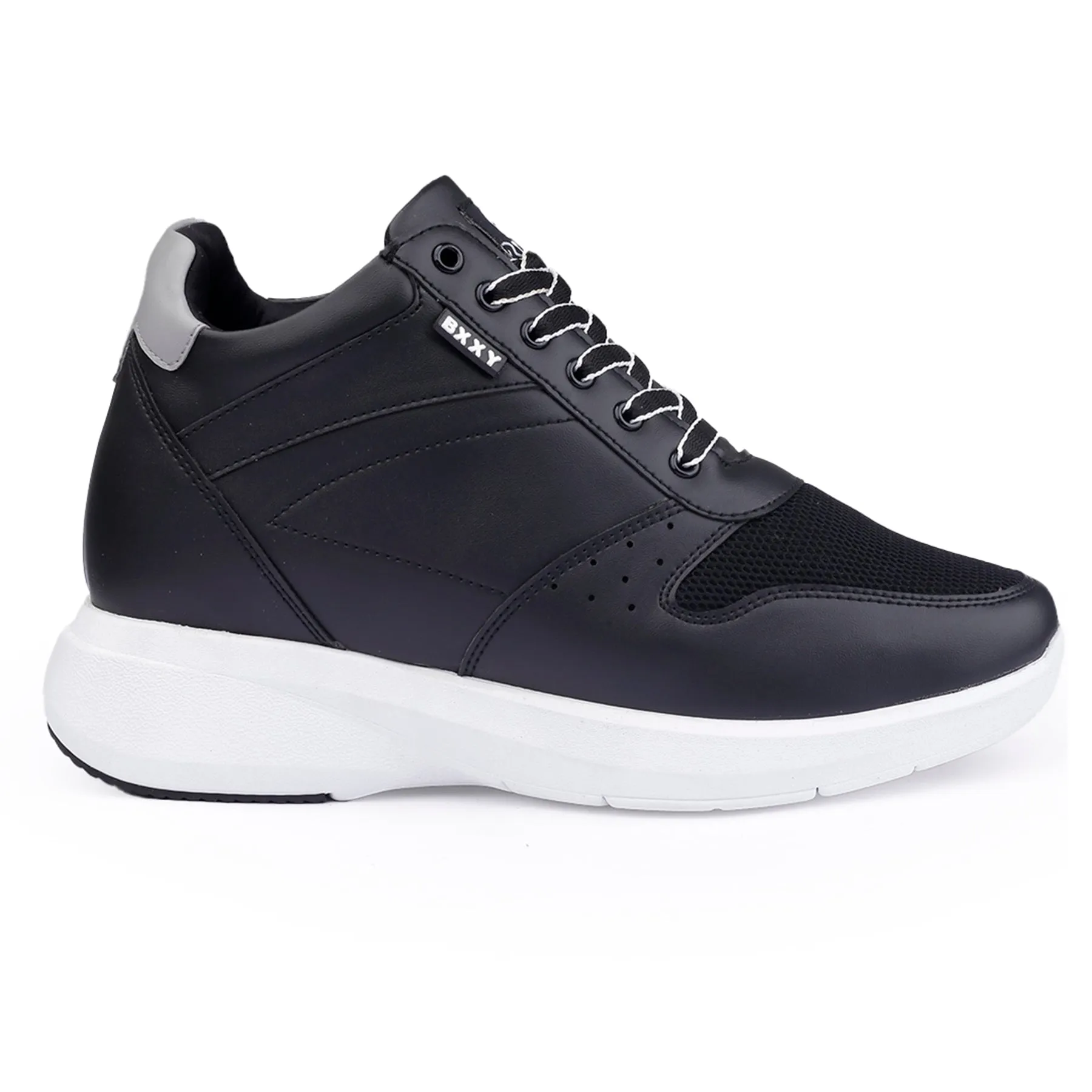 Men's Latest 3.5 Inch Hidden Height Increasing Casual Sneaker And Party Wear Lace-Up Shoes