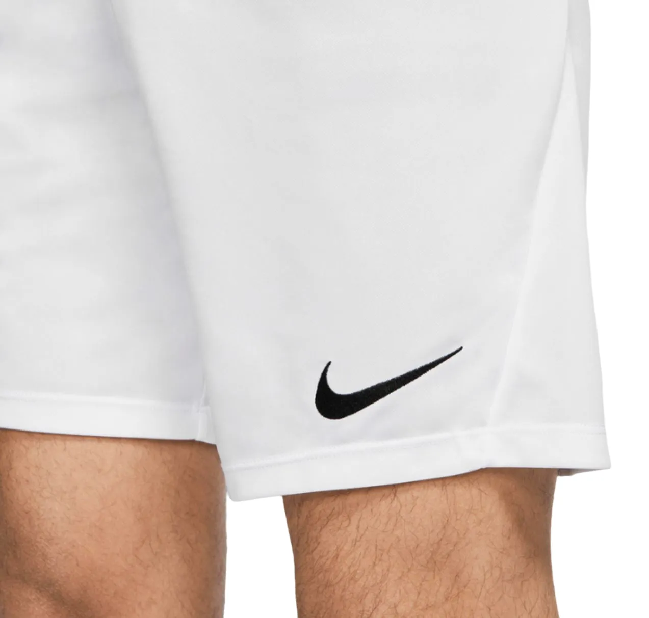 Mens Nike Park 3 Dri-Fit White Athletic Football Shorts