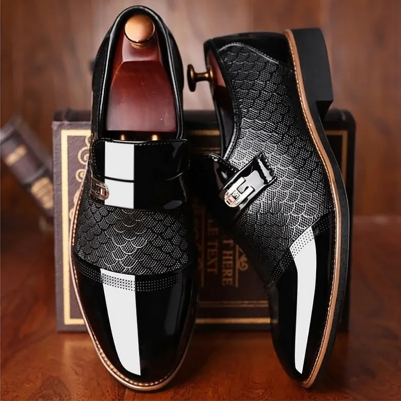 Men's shoes Leather Embossing Classic Fashion shoes